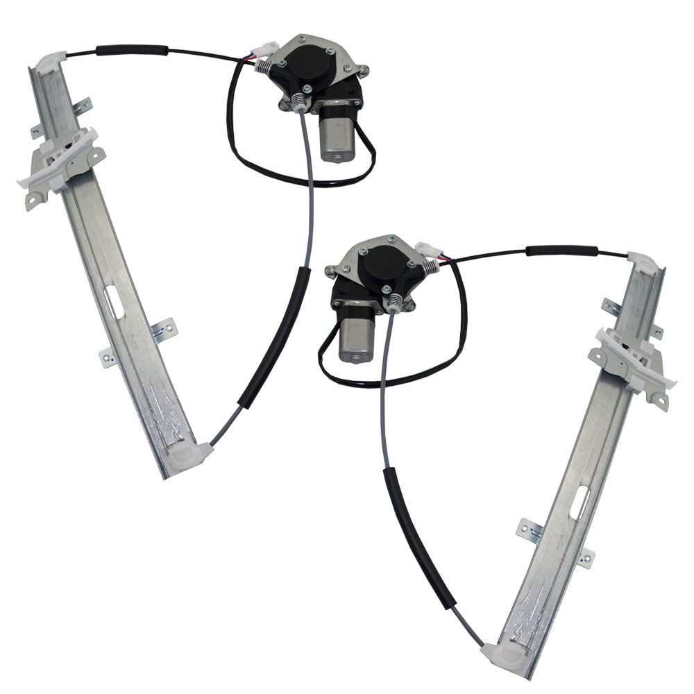 Brock Replacement Driver and Passenger Front Power Window Lift Regulators & Motors Assemblies Compatible with 99-05 SUV 8340265D10 8340165D10