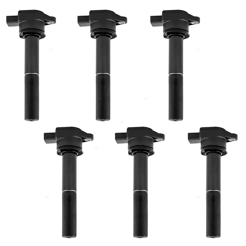 Brock Replacement for 6 Piece Set of Six Ignition Spark Plug Coils Compatible with 04-07 Galant 6 cyl MN187373