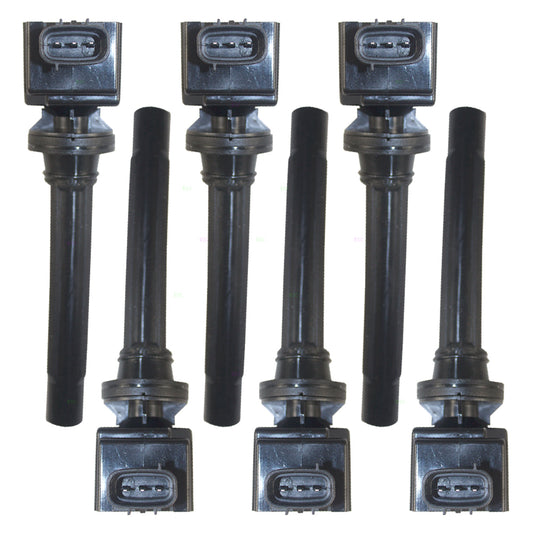 Brock Replacement 6 Piece Set Ignition Spark Plug Coils Compatible with Grand Vitara 2.7L 6 cyl 33400-65J00 5C1785