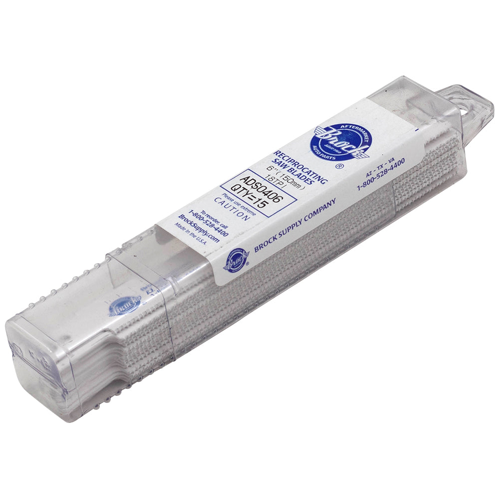 15 Pk Set Premium Bi-Metal Reciprocating 18 TPI Saw Blades Plastic Wood Non-Ferrous Metal for Industrial Shop DIY Hobby