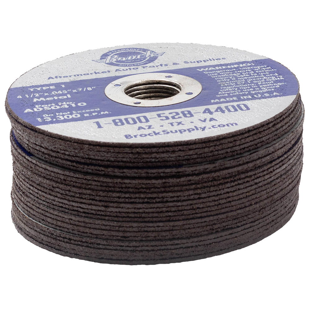 Brock 25 Pk Box Set Type 1 Cutting Ferrous Iron Metal Blade Cut Off Saw Disc for Industrial Shop DIY Hobby