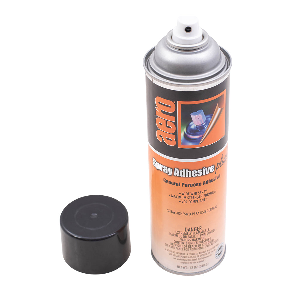 Heavy Duty Multi Purpose Adhesive Aerosol Spray 12 oz Can Fast Bond on Metal Leather Plastic Fabric for Repair Arts Crafts Retail Home
