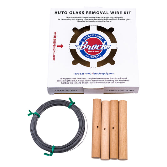 Windshield Auto Glass Removal Wire Kit 213' ft Stainless Steel Piano Wiring w/ 4 Handles for Auto Glass Cutting Repair Disposal