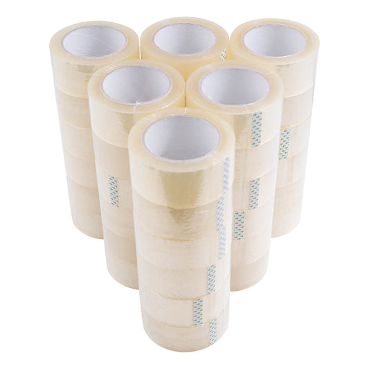 Case 36 Rolls Clear Sealing Tape 48mm x 100M Carton Box Storage Shipping Moving