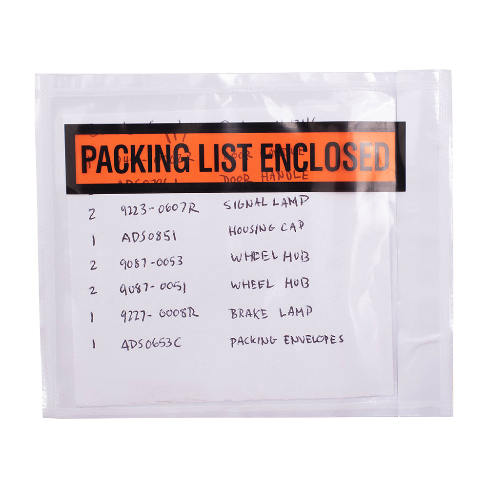1000 Pc Case Clear Packing List Enclosed Envelopes 4.5" x 5.5" Receipt Docs Ship