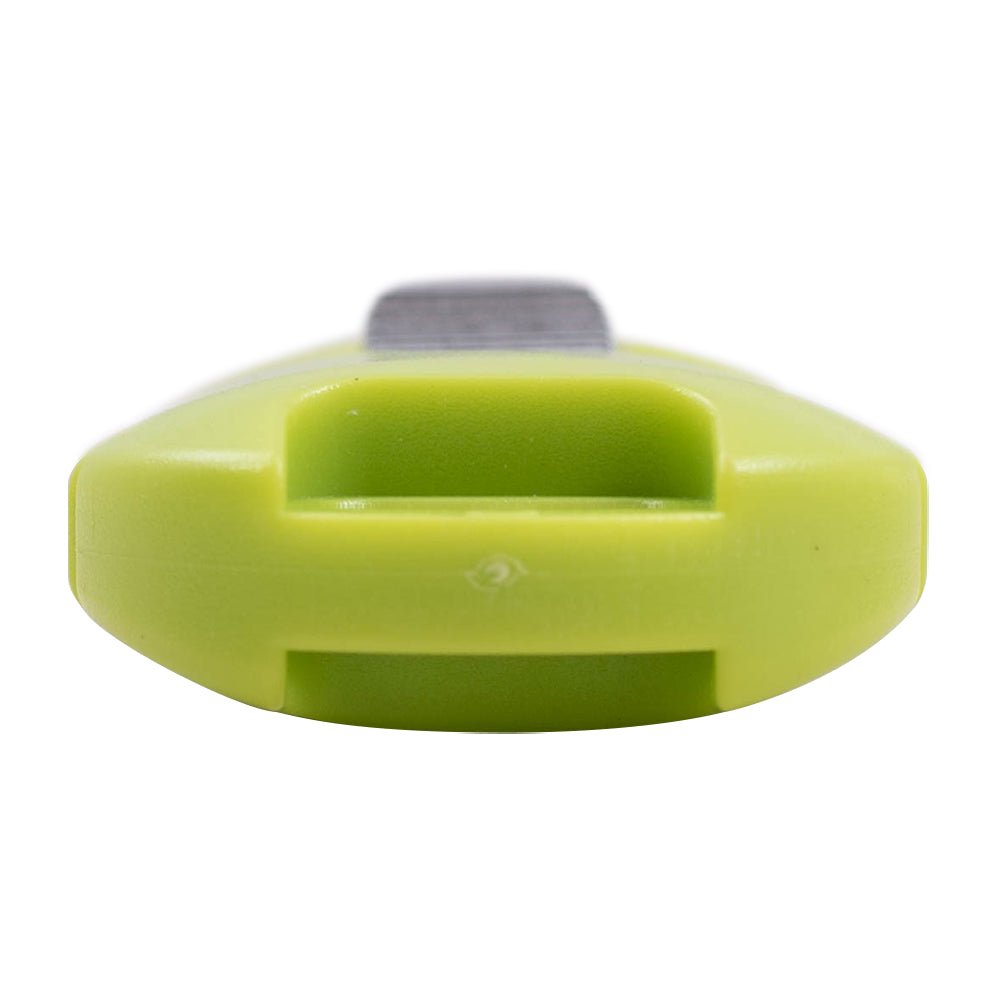 Retractable 1" Serrated Canary Box Cutter PS2 Double Edge Blade Utility Knife Rounded Tip Adhesive Resistant Non-Stick Coating Tool DC-20F