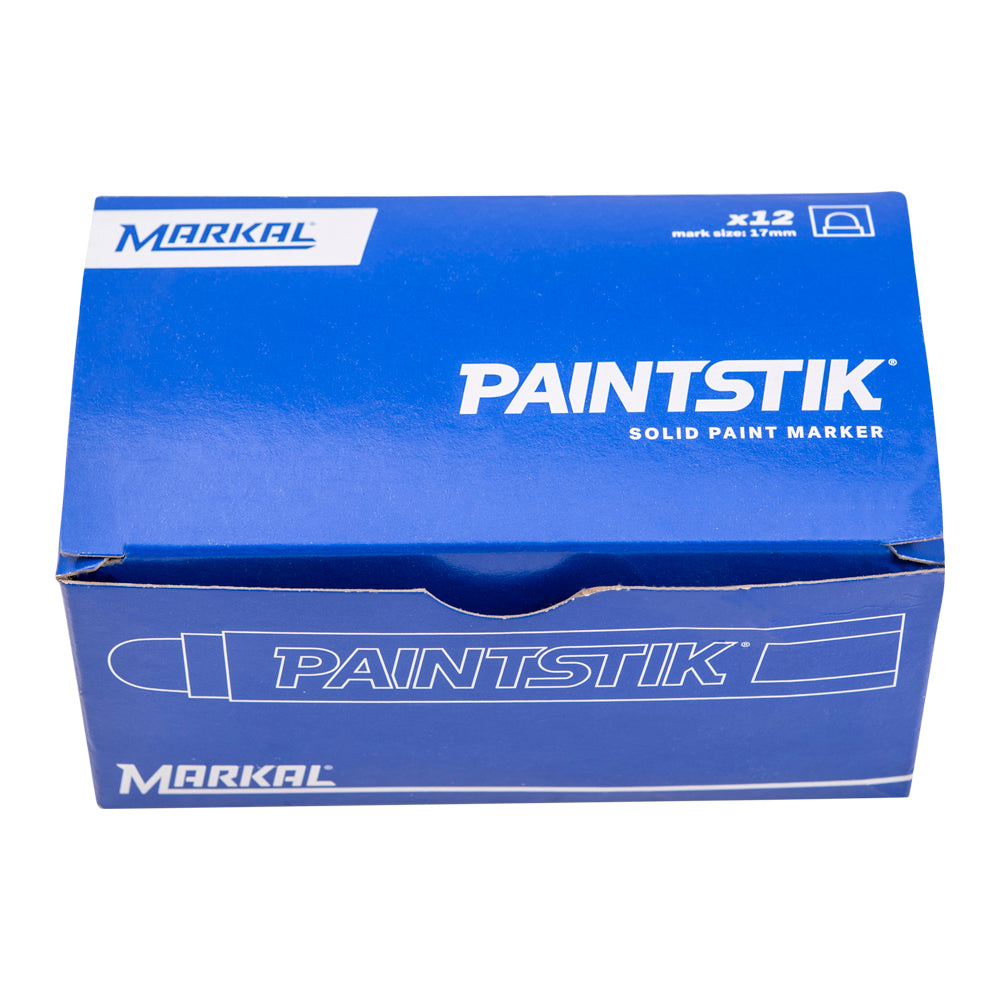 12 Pc Box Flourescent Yellow Markal B Paintstiks Glow UV Black Light Crayon Marks Metal Glass Wood Rubber for Auto Tire Construction Lumber