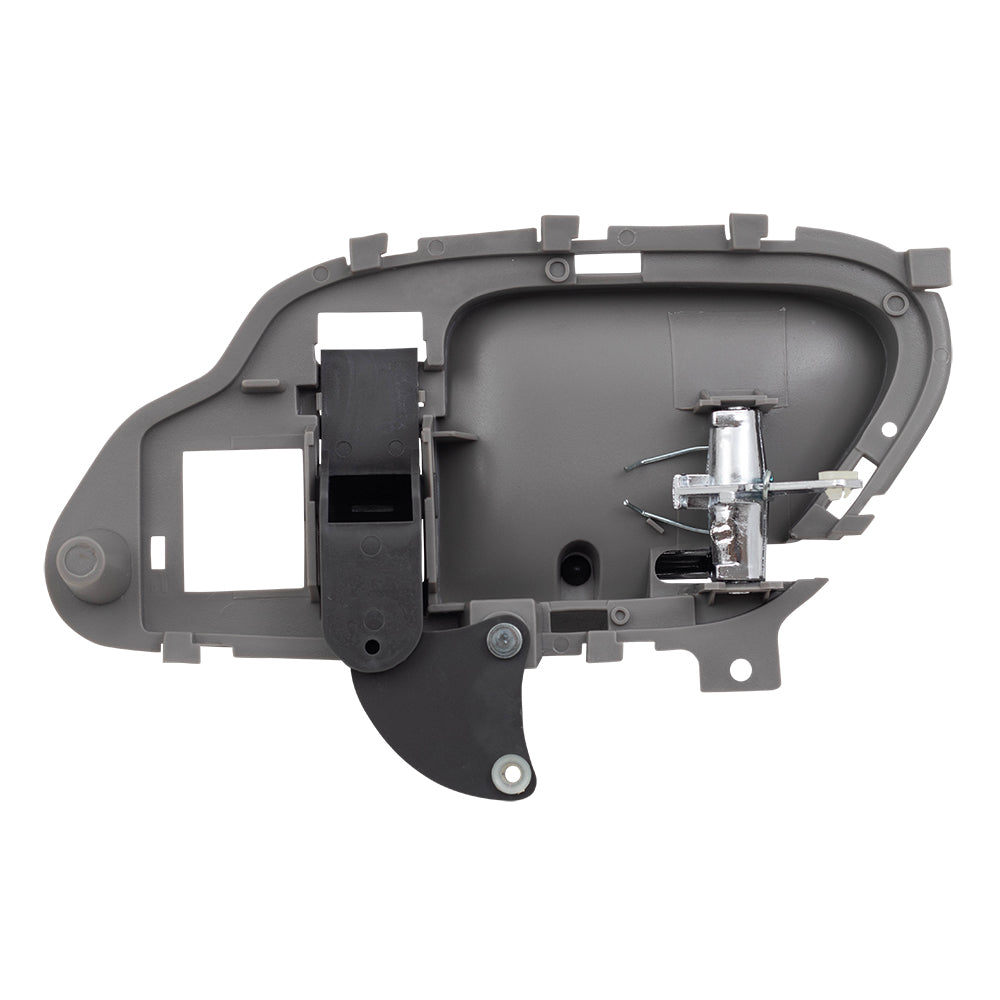 Brock Aftermarket Replacement Driver Left Passenger Right Inside Specialty Door Handle Set with Grey Housing and Chrome Handle Compatible with 1995-1999 Chevy Tahoe
