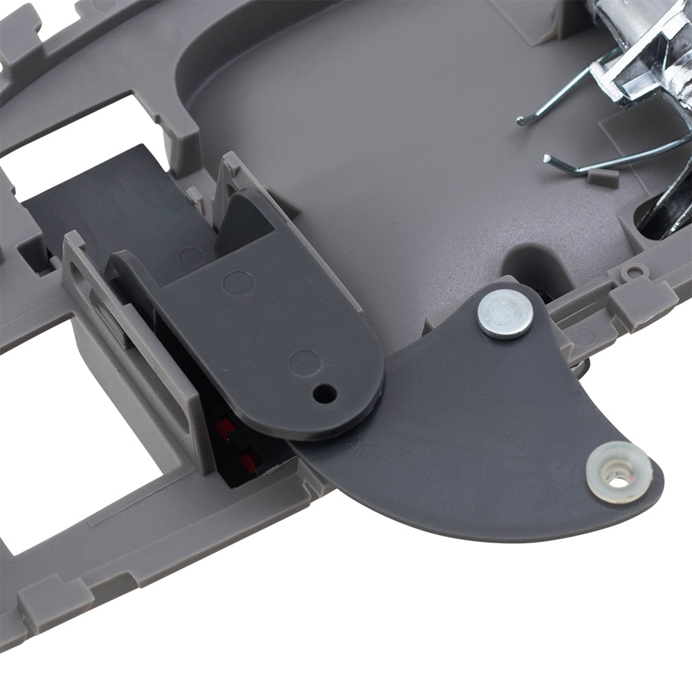 Brock Aftermarket Replacement Part Driver Side Inside Specialty Door Handle with Grey Housing and Chrome Handle Compatible with 1995-1999 Chevy Tahoe