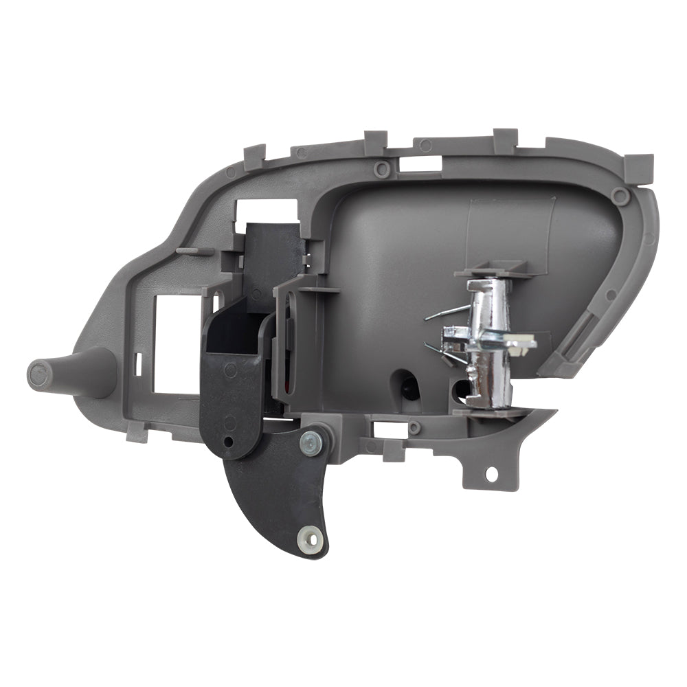Brock Aftermarket Replacement Part Driver Side Inside Specialty Door Handle with Grey Housing and Chrome Handle Compatible with 1995-1999 Chevy Tahoe