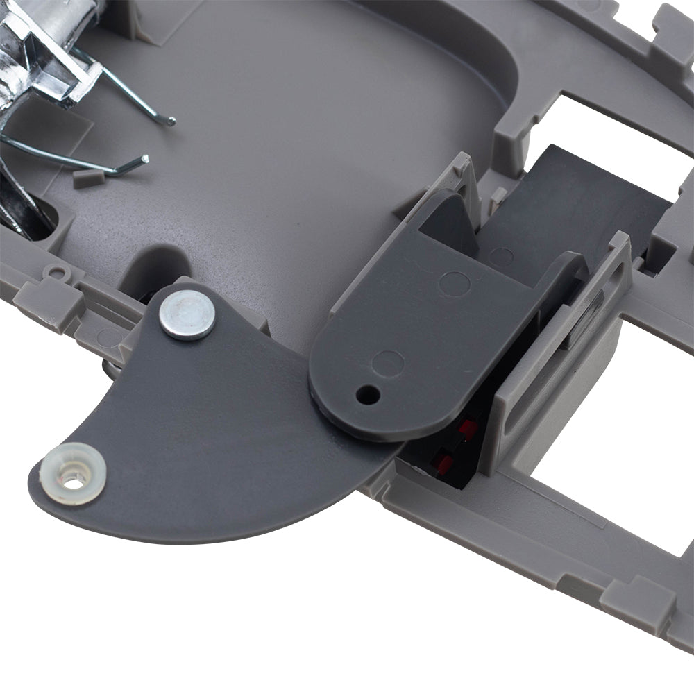 Brock Aftermarket Replacement Passenger Right Inside Specialty Door Handle with Grey Housing and Chrome Handle Compatible with 1995-1999 Chevy Tahoe