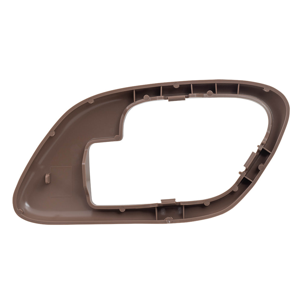 Brock Replacement Drivers Inside Interior Front or Rear Brown Door Handle Trim Bezel Compatible with Pickup Escalade Tahoe Suburban Yukon