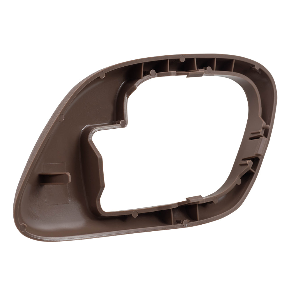 Brock Replacement Drivers Inside Interior Front or Rear Brown Door Handle Trim Bezel Compatible with Pickup Escalade Tahoe Suburban Yukon