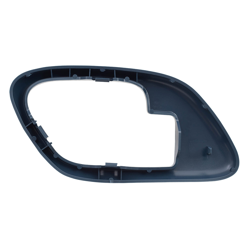 Brock Replacement Passengers Inside Inner Blue Door Handle Trim Bezel Compatible with Pickup Escalade Tahoe Suburban Yukon