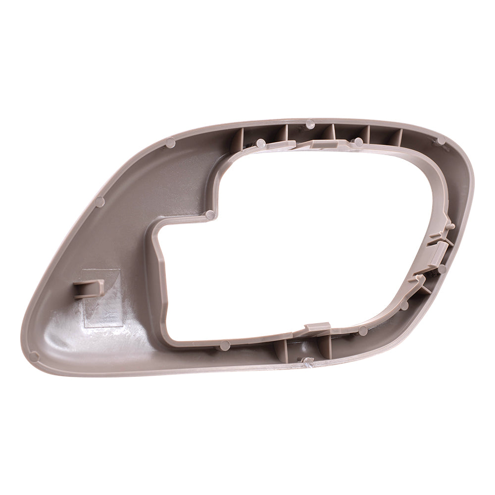 Brock Replacement Drivers Inside Inner Tan Door Handle Trim Bezel Compatible with Pickup Escalade Tahoe Suburban Yukon