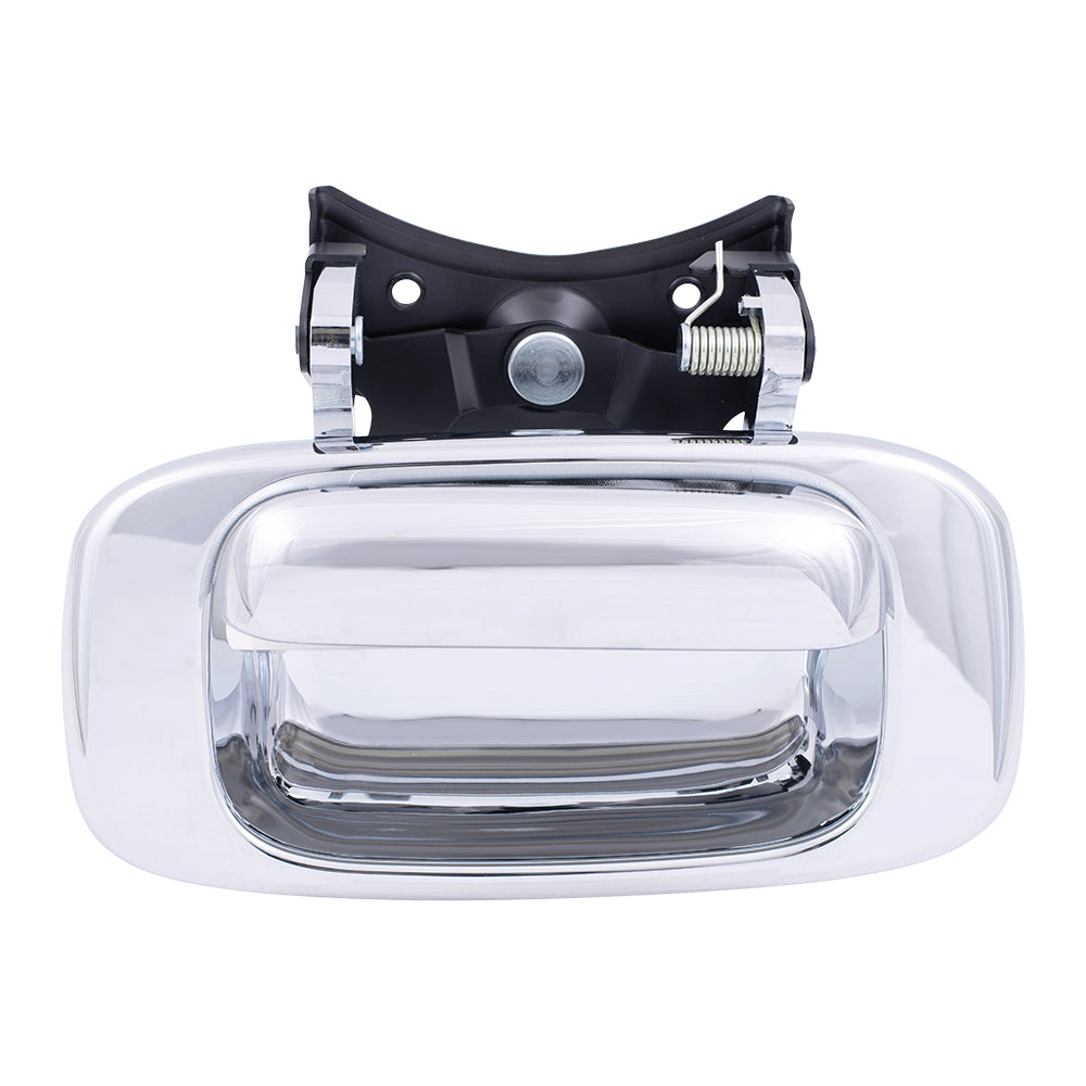 Brock Replacement Chrome Specialty Tailgate Handle & Trim Bezels Compatible with Pickup Truck 15997911 15228539