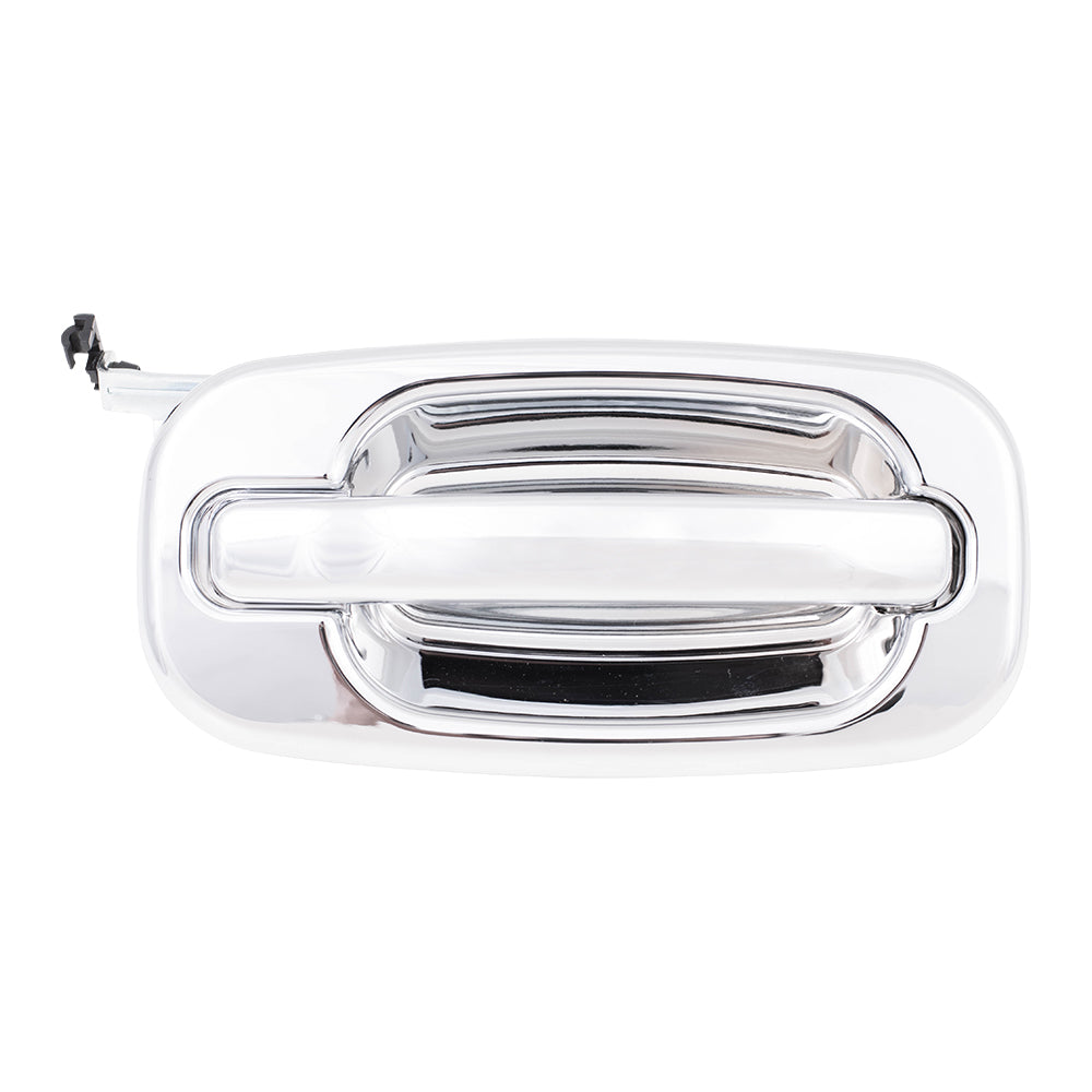 Brock Replacement Passengers Rear Outside Outer Chrome Specialty Door Handle Compatible with Pickup Truck