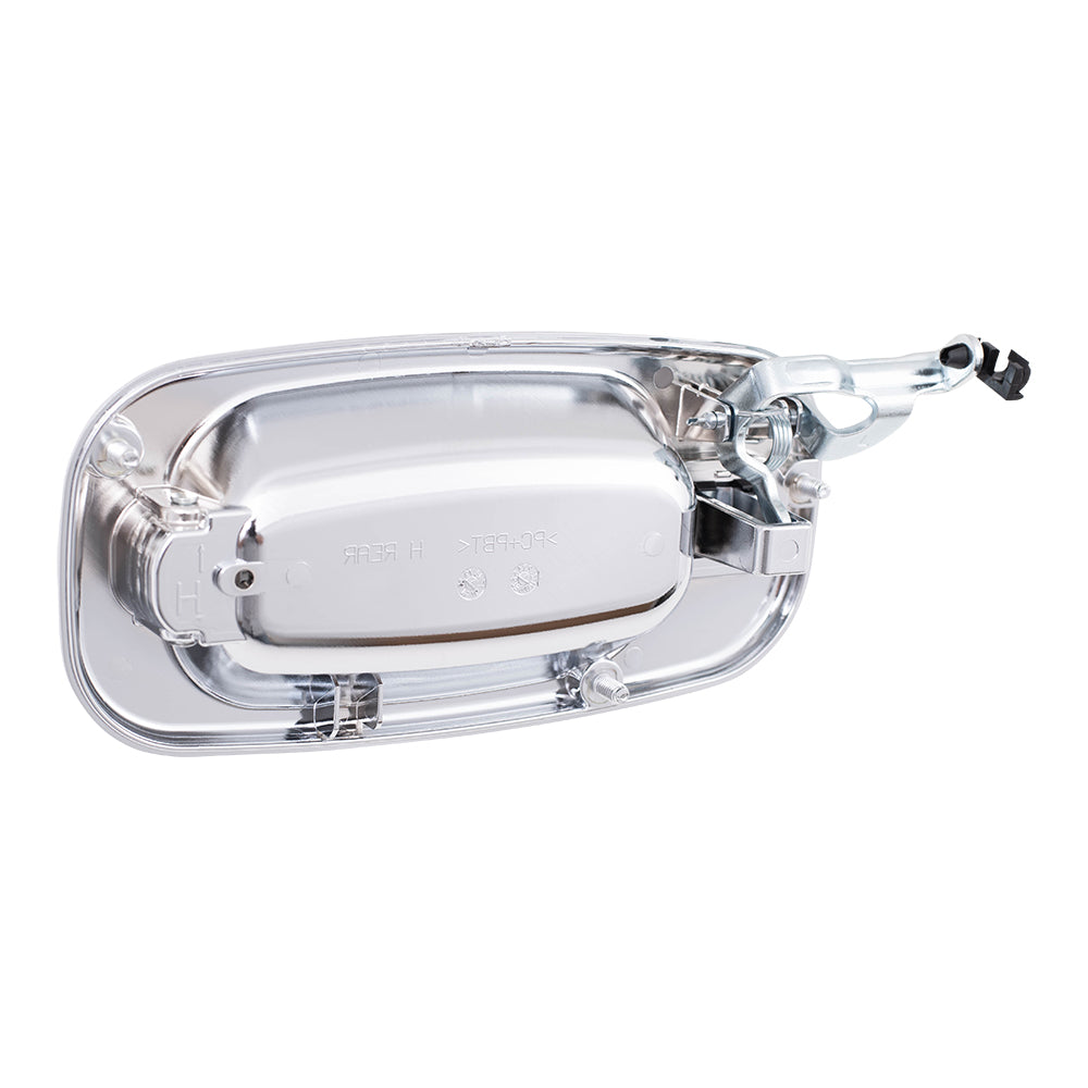 Brock Replacement Passengers Rear Outside Outer Chrome Specialty Door Handle Compatible with Pickup Truck