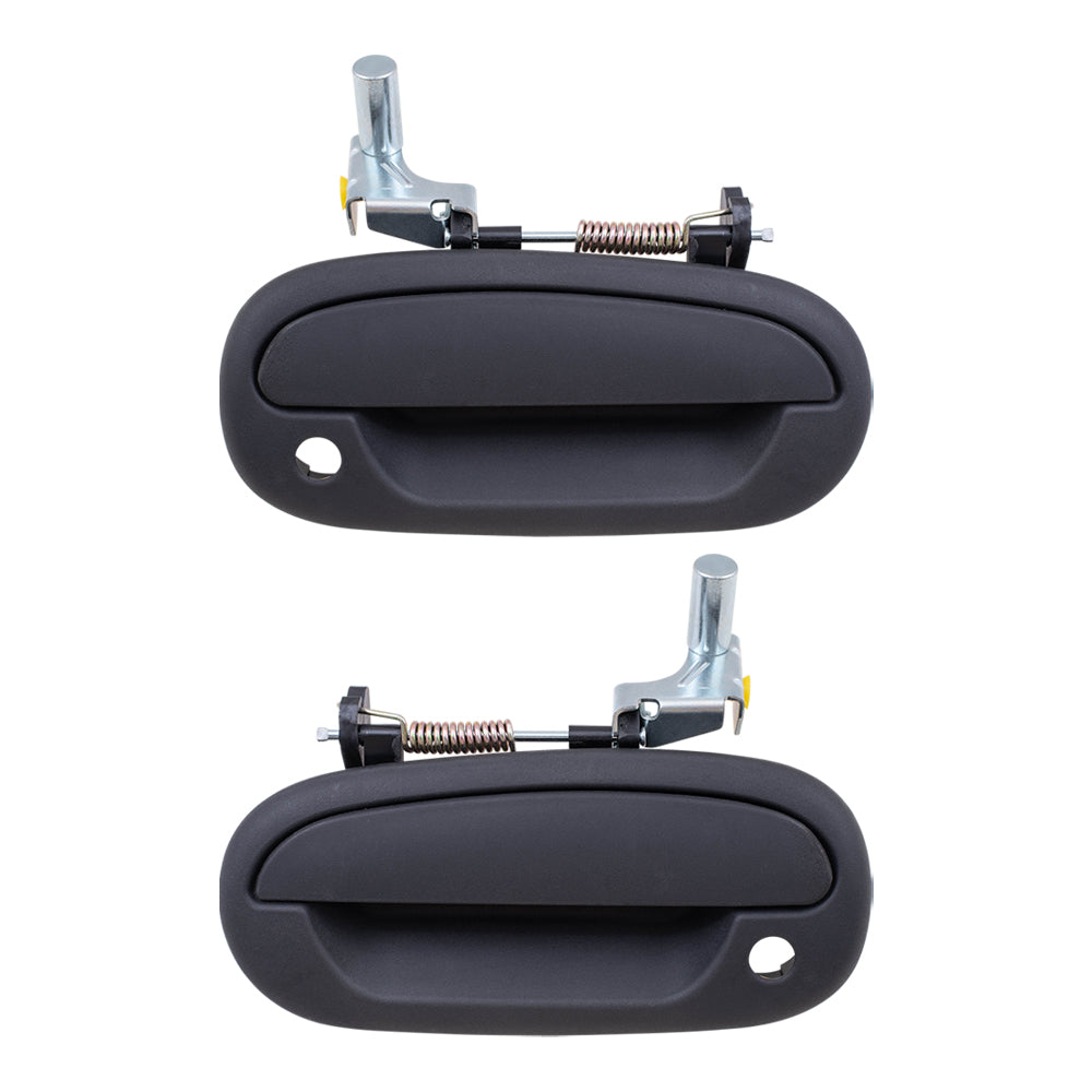 Brock Replacement Driver and Passenger Front Outside Outer Door Handles with Keyholes Compatible with Pickup Truck 7L3Z1522405AA 7L3Z1522404AA