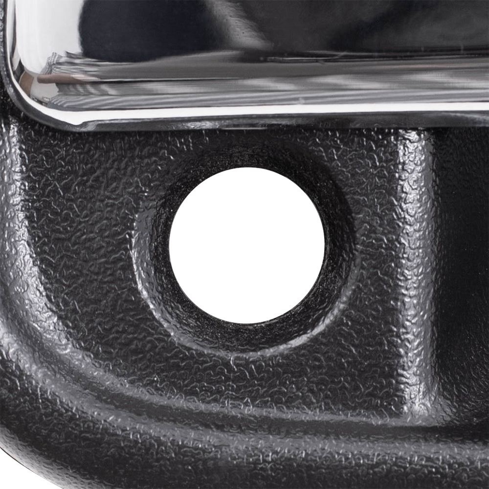 Brock Replacement Driver and Passenger Outside Outer Black & Chrome Door Handle Compatible with Pickup Truck 6922089111 6921089111
