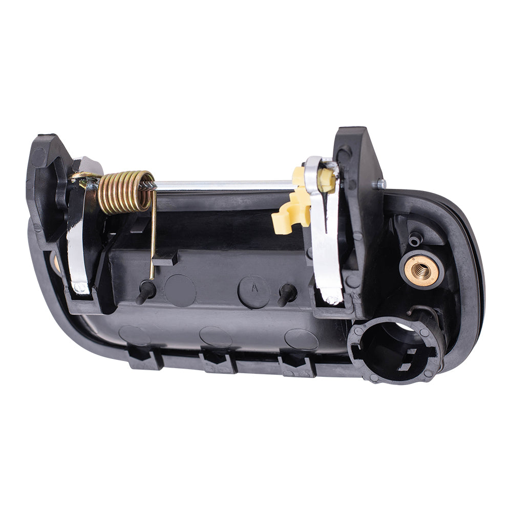 Brock Replacement Driver and Passenger Outside Outer Black & Chrome Door Handle Compatible with Pickup Truck 6922089111 6921089111