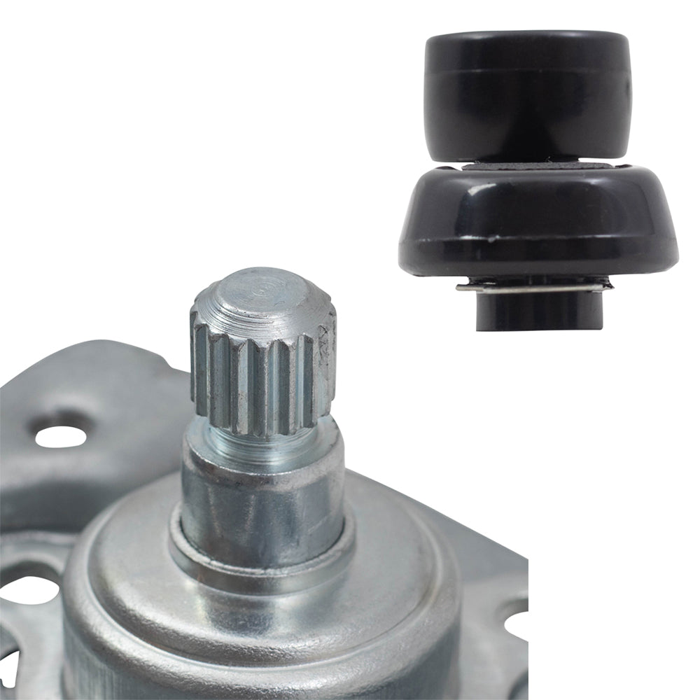 Brock Replacement 4 Pc Set Manual Window Regulators & Black Plastic Window Crank Handles Compatible with 1984-1989 4Runner w/out Vent Window 6980289107 6980189107