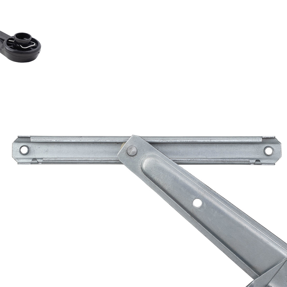 Brock Replacement 4 Pc Set Manual Window Regulators & Black Plastic Window Crank Handles Compatible with 1984-1989 4Runner w/out Vent Window 6980289107 6980189107