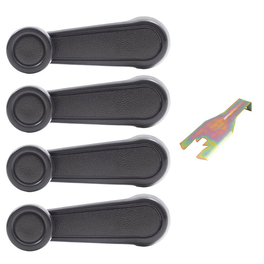 Brock Replacement 5 Piece Set Plastic Window Cranks w/ Handle Clip Removal Tool Compatible with 1984-2002 4Runner 69260-10040