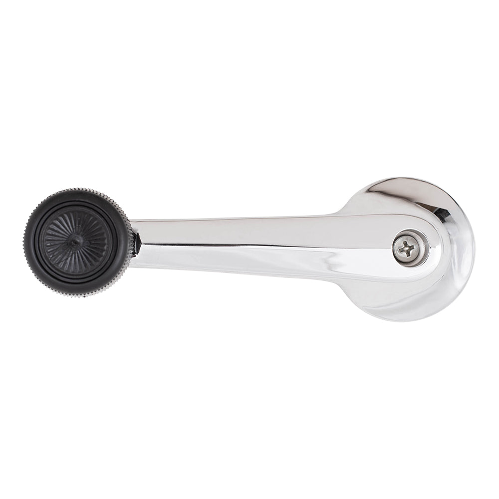 Brock Replacement Front Manual Window Crank Handle Chrome with Black Knob Compatible with 79-93 Mustang D9ZZ-6623342A 76977