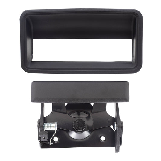 Brock Replacement Black Tailgate Handle and Bezel Set Comaptible with 1988-2002 C/K Trucks