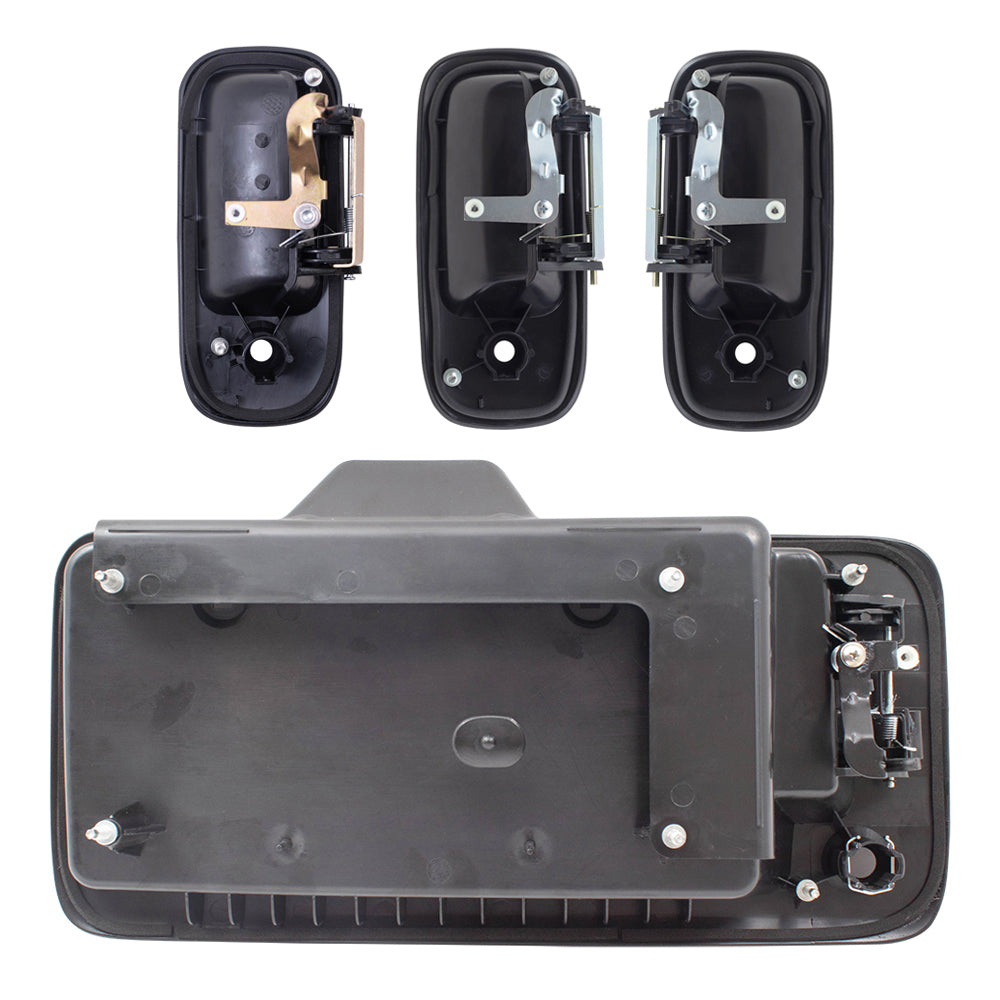 Brock Aftermarket Replacement Front-Side Hinged-Back Outside Door Handle 4 Piece Set Compatible With 2010-2022 Chevy Express