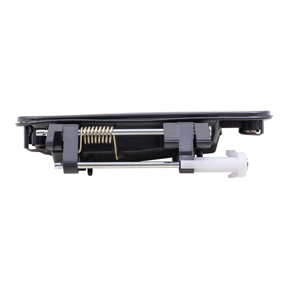 Brock Replacement Driver and Passenger Rear Outside Outer Smooth Black Door Handles Compatible with 6924033010 6923033010