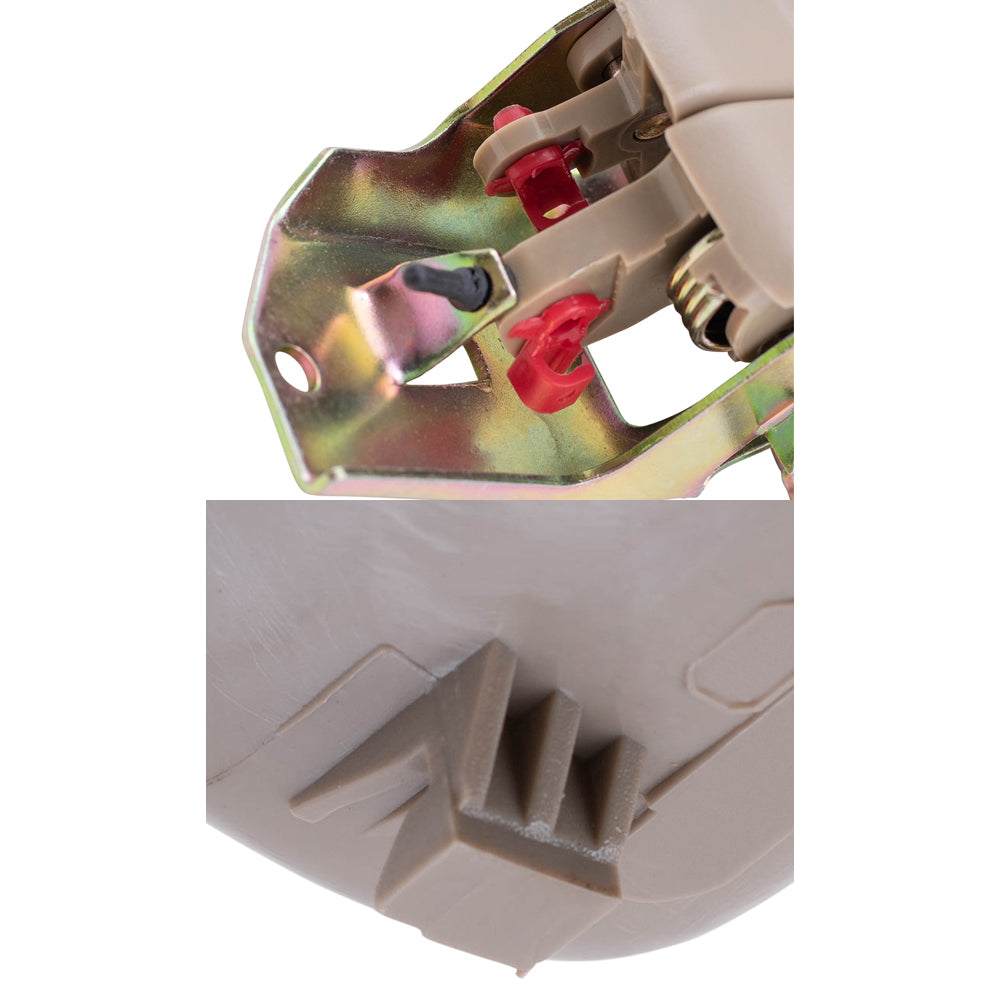 Brock Replacement Drivers Inside Interior Inner Beige Door Handle with Trim Bezel Compatible with 92-96 Camry 69278-32050-S4 69206-32071-J0