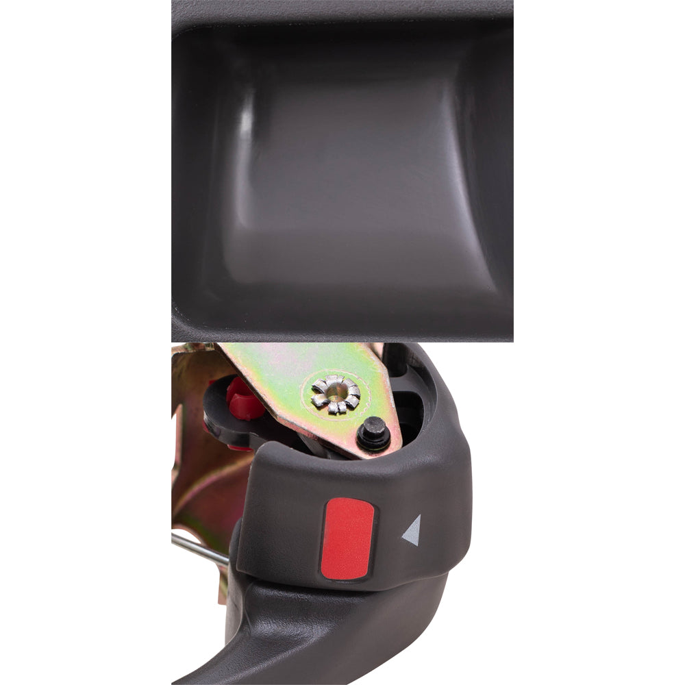 Brock Replacement Passenger Inside Door Handle with Bezel Gray Compatible with 1992-1996 Camry