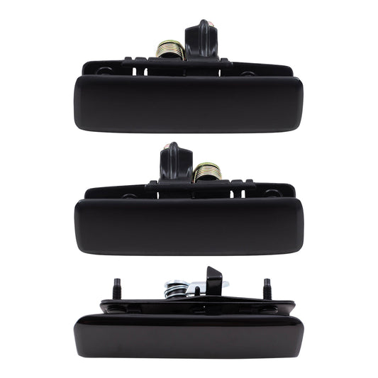 Brock Replacement Front Driver and Passenger Side Outside Door Handle Set and Rear Door Handle Compatible with 1993-2005 Astro Without Liftgate