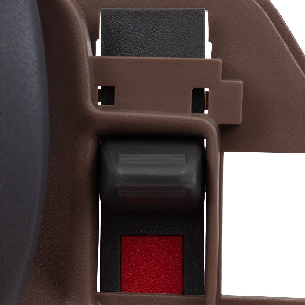 Brock Replacement Driver and Passenger Inside Inner Brown Door Handles Compatible with 95-02 Pickup Truck 15708043 15708044