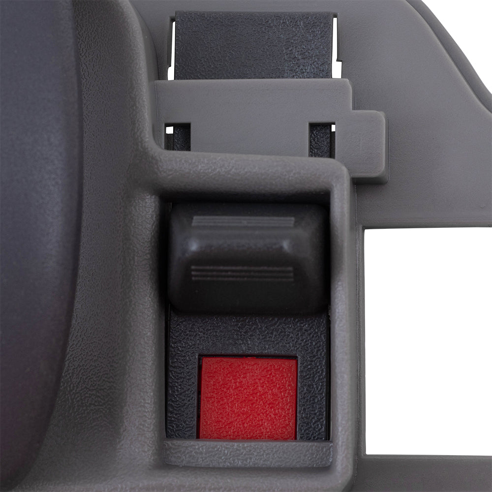 Brock Replacement Drivers Inside Inner Gray Door Handle Compatible with 95-02 Pickup Truck 15708043