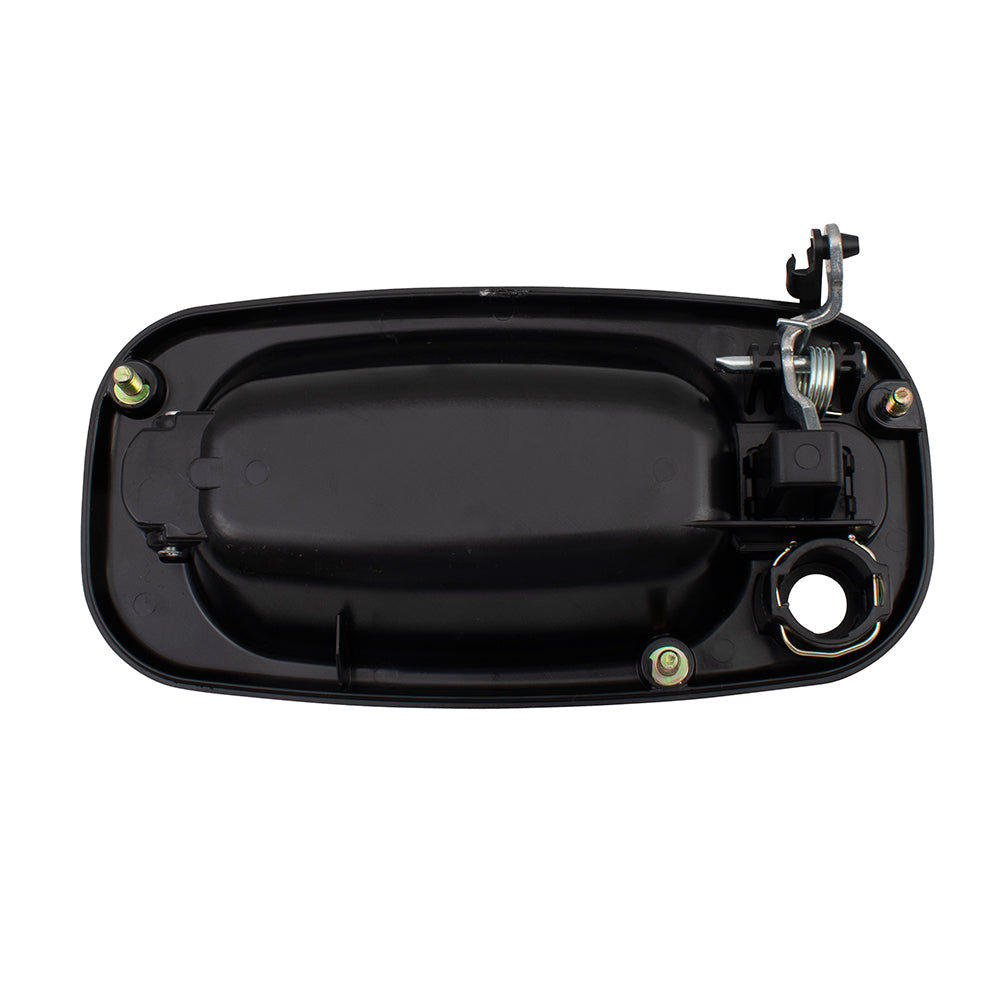 Brock Replacement Passengers Front Outside Exterior Door Handle Textured w/ Keyhole Compatible with 99-07 GM SUV Pickup Truck 19356471 15182419