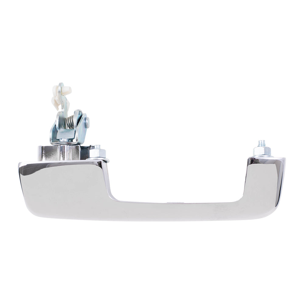 Brock Replacement Pair Set Outside Exterior Front Rear Chrome Door Handles Compatible with Pickup Truck SUV Van 55075649 55075648