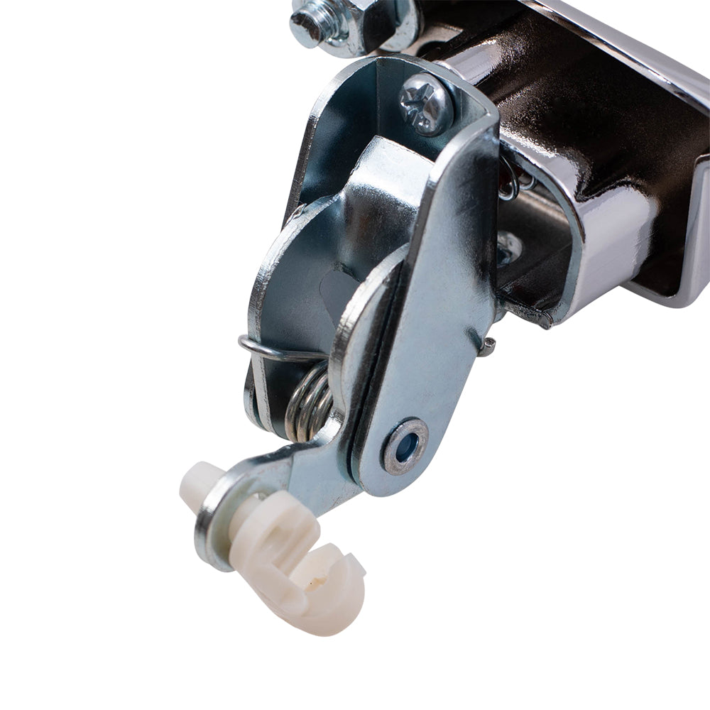 Brock Replacement Pair Set Outside Exterior Front Rear Chrome Door Handles Compatible with Pickup Truck SUV Van 55075649 55075648