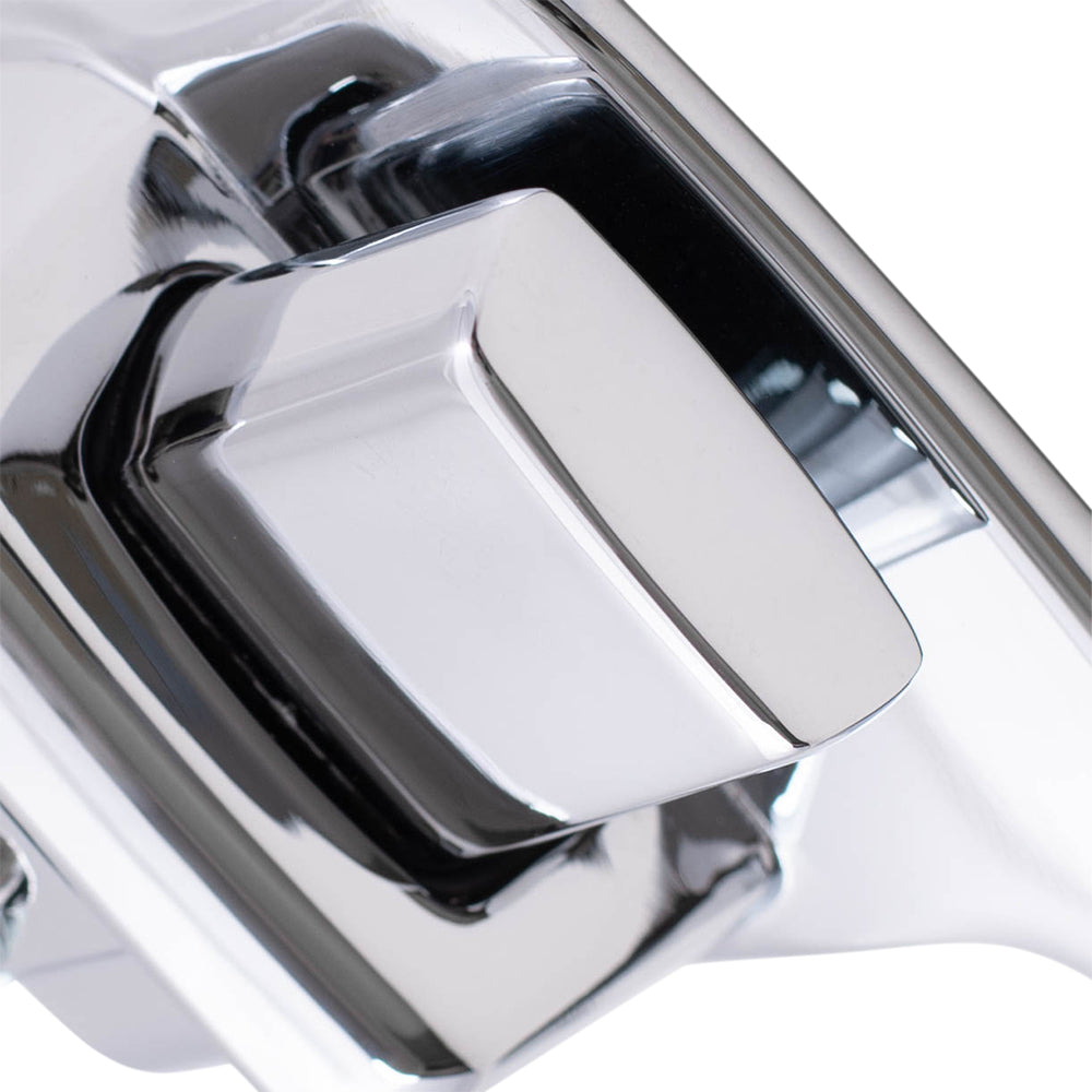Brock Replacement Pair Set Outside Exterior Front Rear Chrome Door Handles Compatible with Pickup Truck SUV Van 55075649 55075648