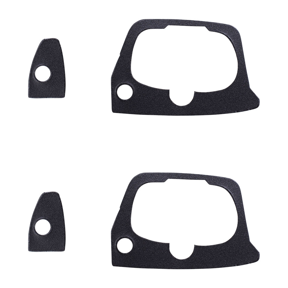 Brock Replacement Pair Set Outside Exterior Front Rear Chrome Door Handles Compatible with Pickup Truck SUV Van 55075649 55075648