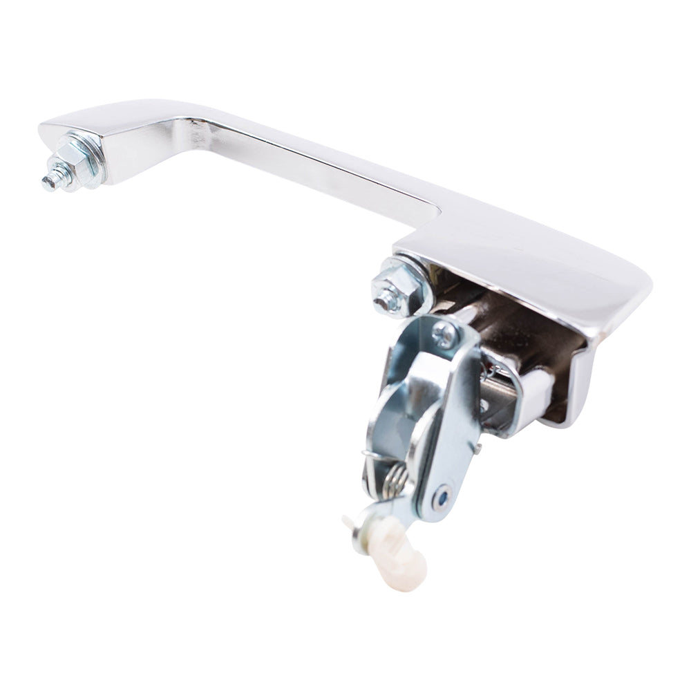 Brock Replacement Pair Set Outside Exterior Front Rear Chrome Door Handles Compatible with Pickup Truck SUV Van 55075649 55075648