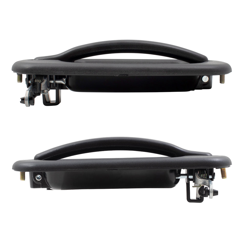 Front Outside Door Handles Set, Driver Side with Keyhole and Passenger Side Without Keyhole Compatible with 1999-2007 Various Model Trucks & SUVs