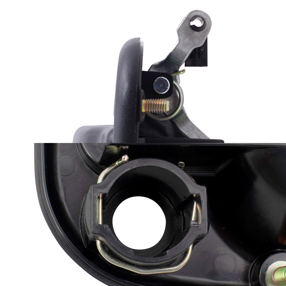 Front Outside Door Handles Set, Driver Side with Keyhole and Passenger Side Without Keyhole Compatible with 1999-2007 Various Model Trucks & SUVs
