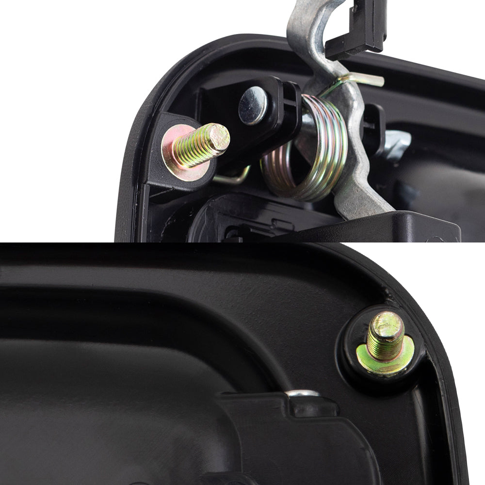 Front Outside Door Handles Set, Driver Side with Keyhole and Passenger Side Without Keyhole Compatible with 1999-2007 Various Model Trucks & SUVs