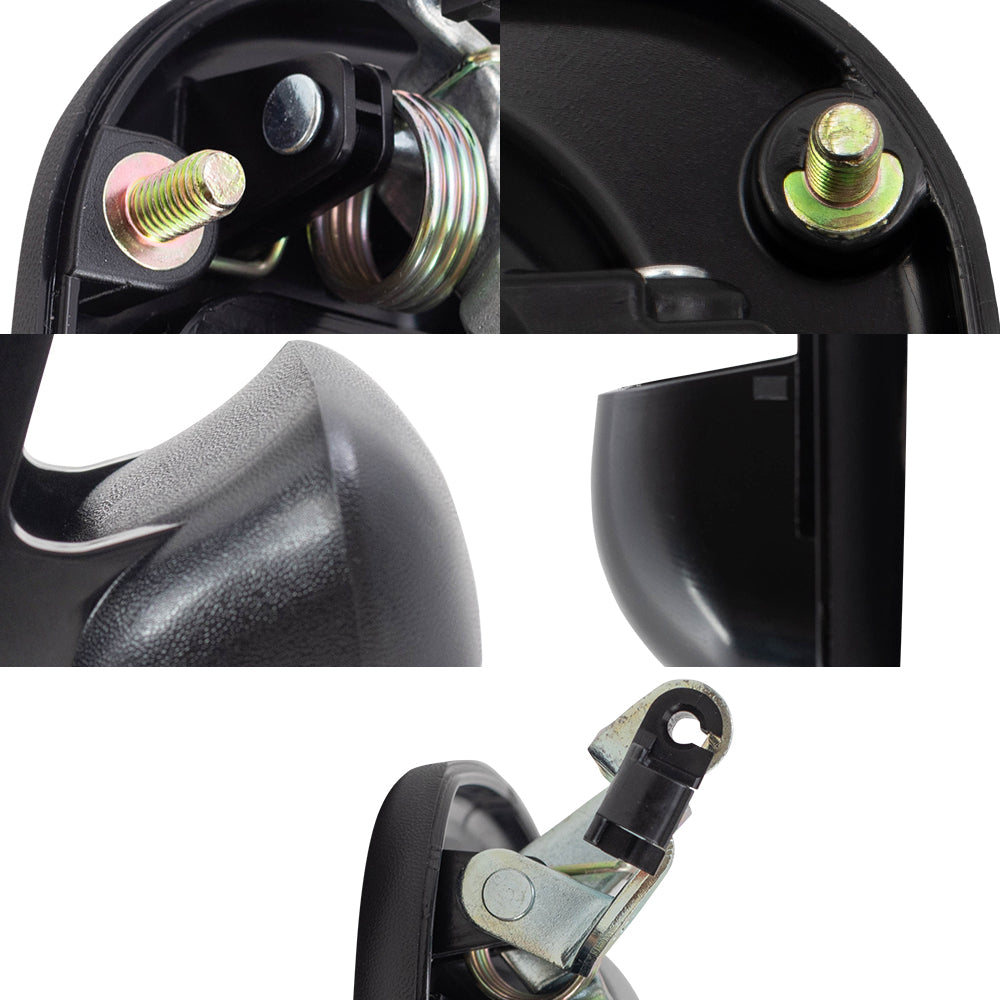 Brock Replacement Front and Rear Outside Door Handles, Tailgate Handle and Tailgate Handle Bezel 6 Piece Set Compatible with 2001-2007 Silverado & 2001-2007 Sierra Crew Cab ONLY