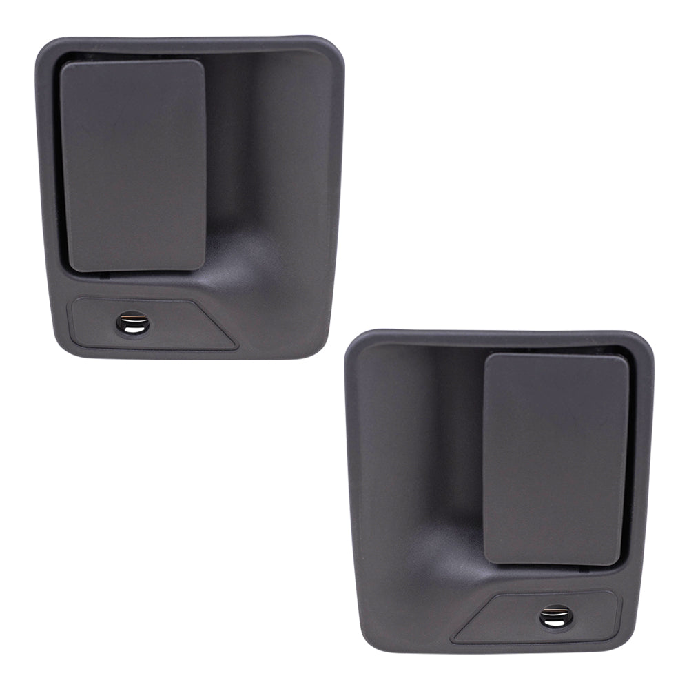 Brock Replacement Driver and Passenger Front Outside Outer Door Handles with Keyholes Compatible with SUV Pickup Truck 7C3Z-252240-5AA 7C3Z-252240-4AA