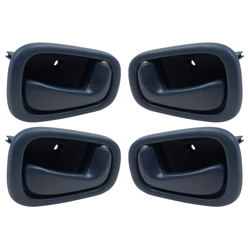 Inside Door Handles fit 98-02 Toyota Corolla Chevy Prizm 4 Pc Set Interior Blue