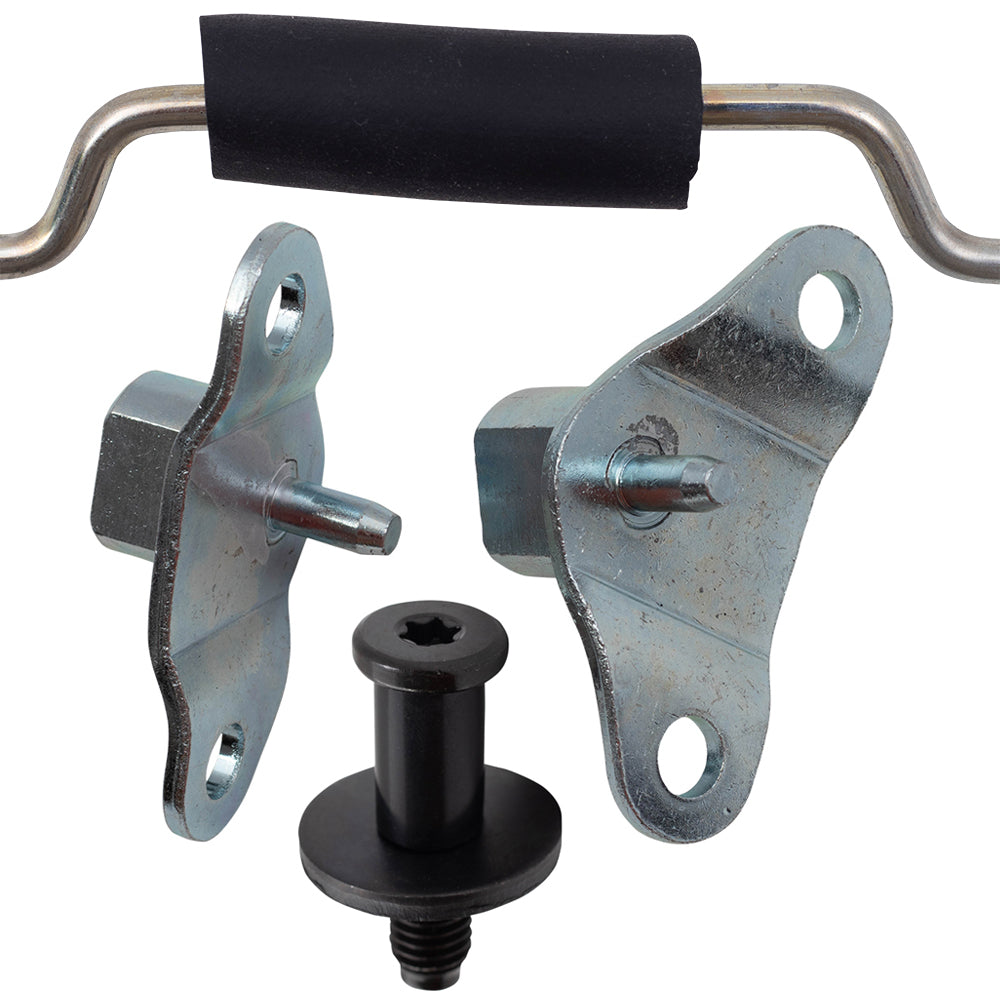 Brock Replacement 8 Pc Tailgate Latch Rod Hinge Striker Bolt Kit compatible with 99-07 Silverado Sierra Stepside